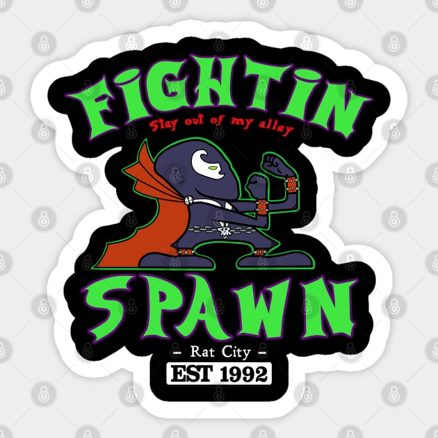 Fightin Spawn Sticker by Milasneeze